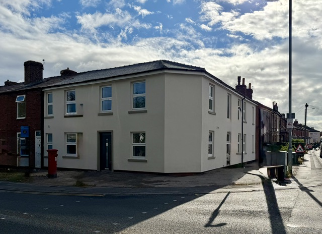 The newly built 41–43 Stanley Street development on the corner plot