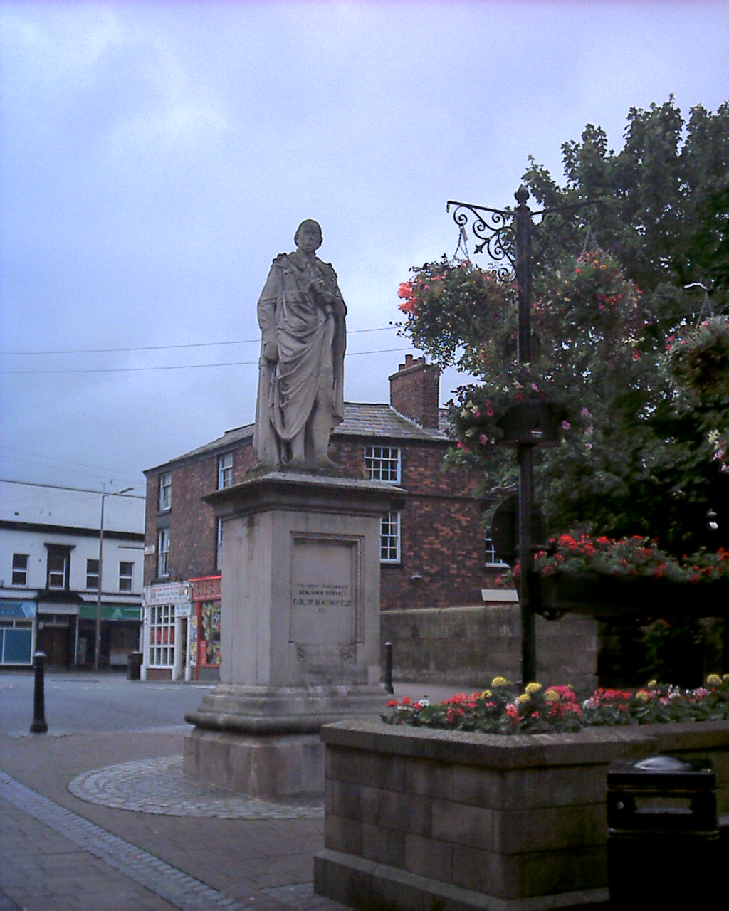 A street of period buildings in Ormskirk's conservation area